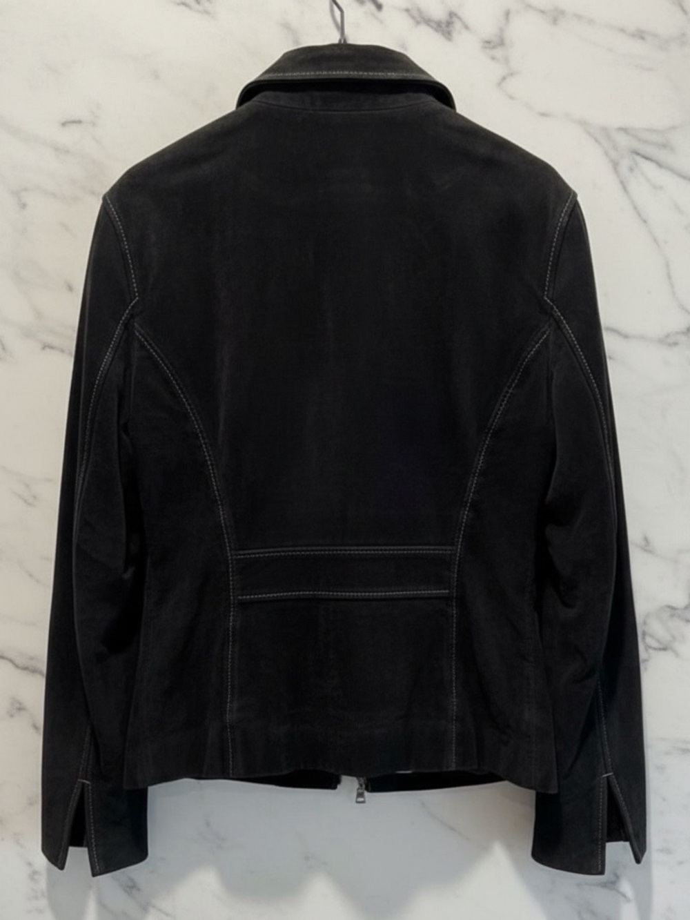 Danier Women's Black Suede Leather Jacket - Picture 3 of 10